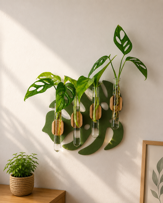 🌿 MONSTERA - Yaprak koleksiyonu duvar tipi bitki istasyonu